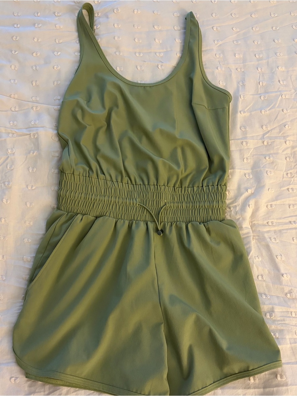 Olive Green Tank Romper